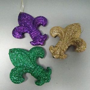 Glitter set of 3 FDL ornaments-25399