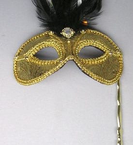 Gold Lame stick mask