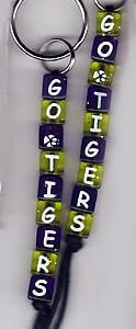 Go Tigers Block Keyring 18112