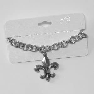 FDL silver charm bracelet