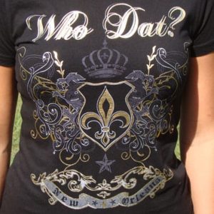WHO DAT FOIL Ladies Embellished