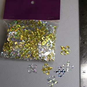 GOLD & SILVER Fleur de Lis confetti 1oz bag