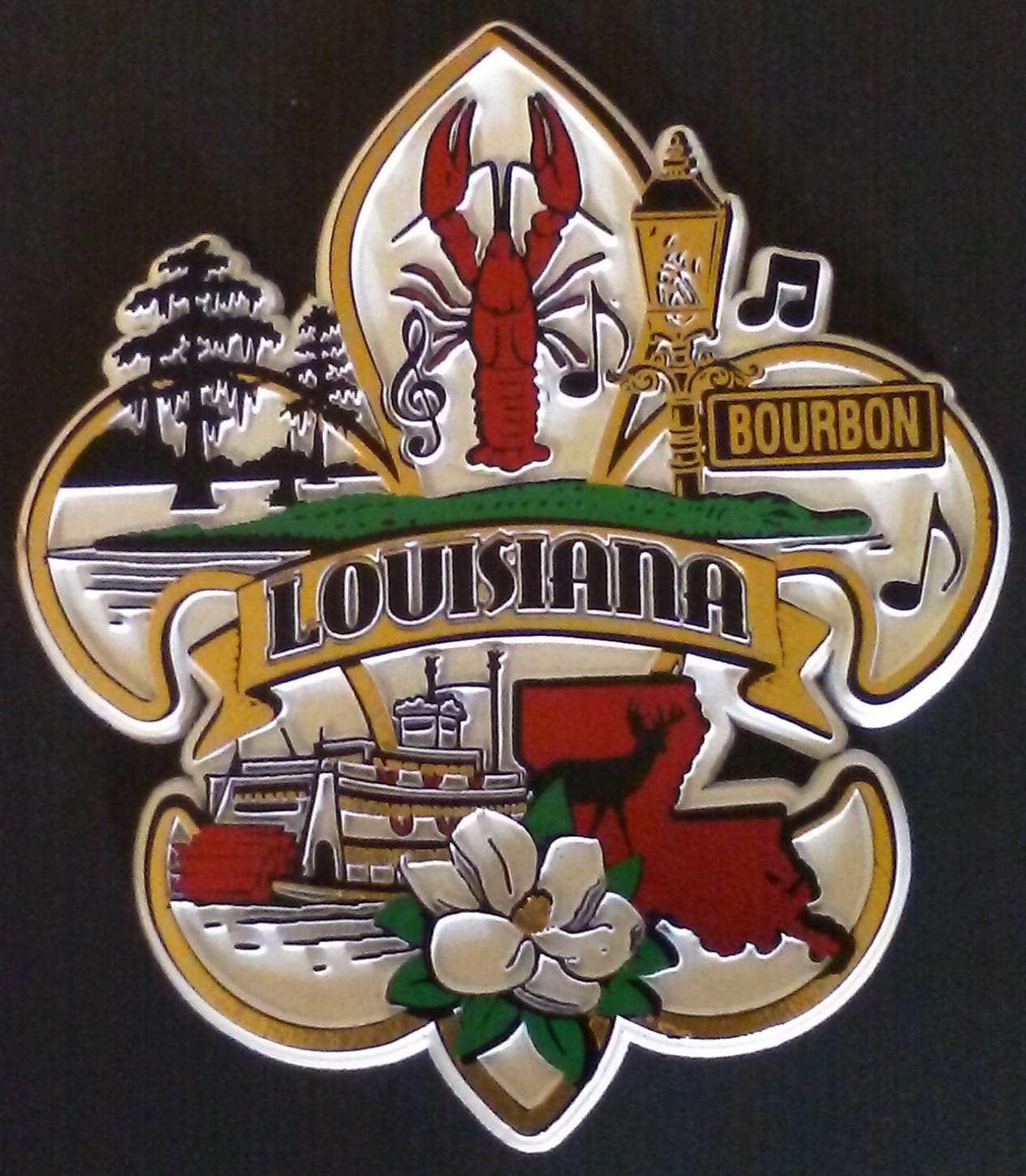 FDL Louisiana collage magnet 16670 – Louisiana Gifts & Gallery, INC