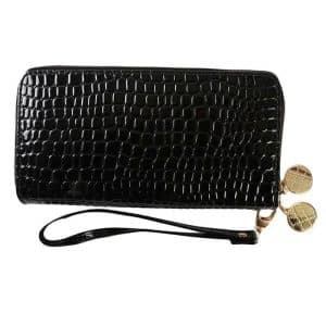 Alligator Double Zipper PU Leather Wallet/Clutch