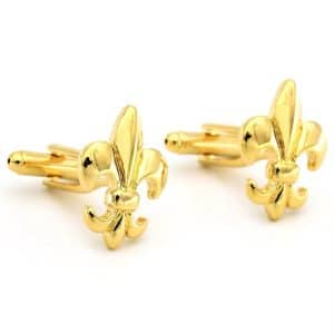 Gold Fleur de Lis Cufflinks