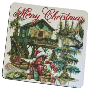 Cajun Christmas Santa Claws Coaster
