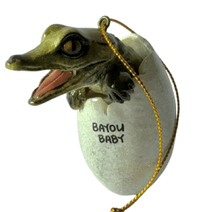 Alligator “Bayou Baby” Hatching Egg Ornament