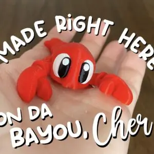 "Pinchy" Perfectly Precious Crawfish 3D Printed Fidget